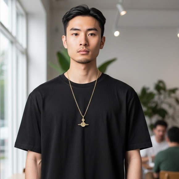 Vivienne Westward Men’s Orb Logo Pendant Necklace - Picture 3 of 4